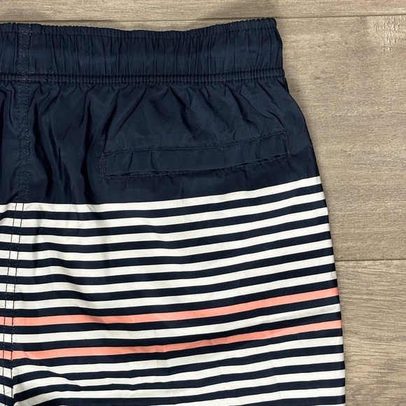 Men's Nautica Medium 32 - 34 Swim Drawstring Shorts Trunks Stripes Blue Pink - Picture 7 of 10